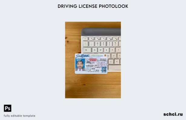 цифровая загрузка США, Южная Дакота, шаблон DL Photolook FRONT